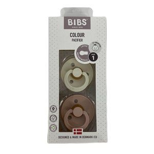 BIBS Colour Pacifier 2 Pack - Ivory/Blush 0+ Months Size 1 BNIB